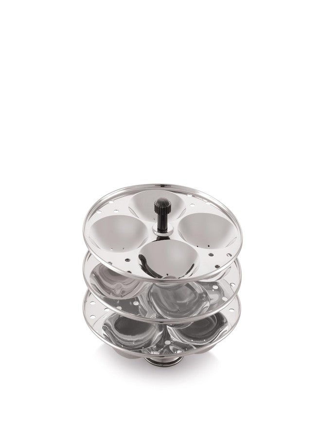 TOSAA STAINLESS STEEL IDLI 4 * 3 PLATES (12 IDLIS) COMPACT IDLI MAKER - HEALTHY COOKING, STEAM FRESH IDLIS EVERY TIME - Image 2